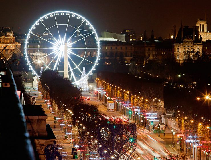 Новогодний Париж - колесо обозрения